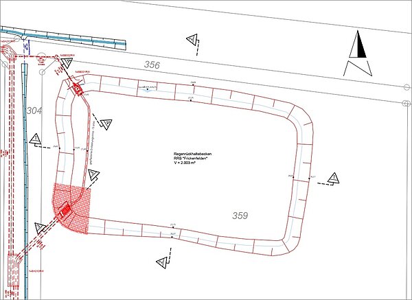 Plan Erschliessung Abwaser